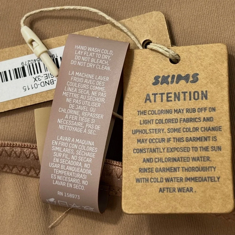 SKIMS Shaping Swim Bandeau‎ Top Sienna Womens 3X
